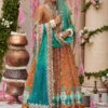 Embroidered Pakistani Bridal Dress Kalidaar Multi Colour Bridal Lehenga 2 Embroidered Pakistani Bridal Dress Kalidaar Multi Colour Bridal Lehenga -LuxPak Bridal Studio Store 0019159 zerya rust kalidaar 1