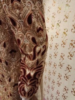 Dulha Sherwani In Offwhite Gold Color Model# Men 1739 -LuxPak Bridal Studio Store ADBE6BC1 AB5C 4813 9A0F E7B20EEEA7BD