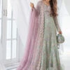 Aqua Blue Heavily Embellished Kalidaar Frock Pakistani Bridal Dress