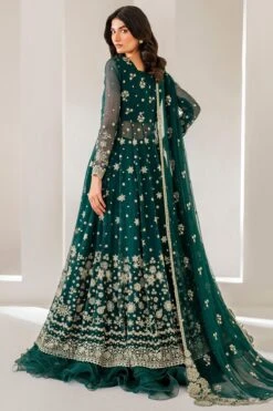 Bottle Green Luxury Pakistani Wedding Dress In Layered Pishwas Style 10 Bottle Green Luxury Pakistani Wedding Dress In Layered Pishwas Style -LuxPak Bridal Studio Store BottleGreenLuxuryPakistaniWeddingDressPishwasStyle
