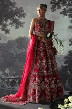 Bridal Dress In Fuchsia Pink Choli And Lehenga Style -LuxPak Bridal Studio Store BridalDressinFuchsiaPinkCholiandLehengaStyleOnline