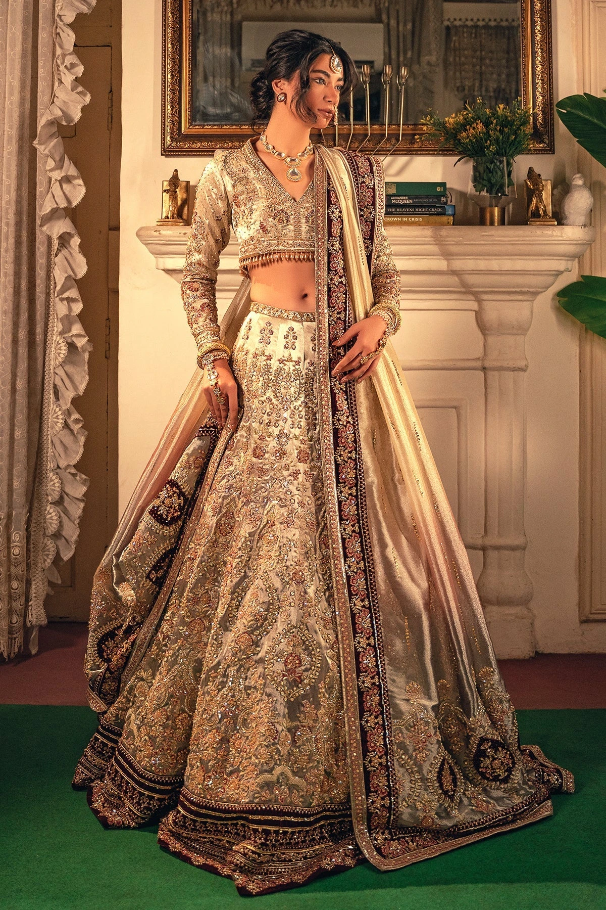 Bridal Lehenga Choli And Dupatta Dress For Wedding 4 Bridal Lehenga Choli And Dupatta Dress For Wedding - Image 2