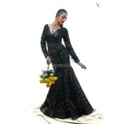 Latest Bridal Maxi Dress Pakistani In Black #BS502