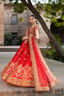 Bridal Wedding Dress In Choli Dupatta And Lehenga Style 10 Bridal Wedding Dress In Choli Dupatta And Lehenga Style -LuxPak Bridal Studio Store BridalWeddingDressinCholiDupattaandLehengaStyle