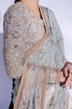 Royal Bridal Wedding Dress In Embroidered Saree Style -LuxPak Bridal Studio Store BridalWeddingDressinEmbroideredSareeStyle