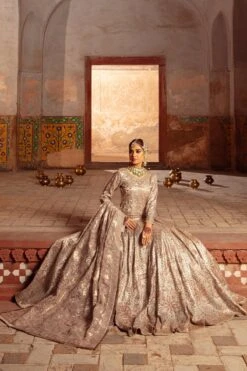 Pakistani Bridal Dress Copper Peach Lehenga Choli -LuxPak Bridal Studio Store Bridal Dress Copper Peach Lehenga with Choli