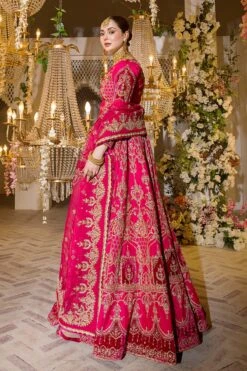 Pakistani Bridal Dress Shocking Pink Lehenga With Choli Dupatta -LuxPak Bridal Studio Store Bridal Dress Shocking Pink Lehenga With Choli Dupatta