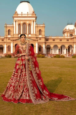 Bridal Pishwas With Gharara Red Pakistani Dress #BS767 13 Bridal Pishwas With Gharara Red Pakistani Dress #BS767 -LuxPak Bridal Studio Store ClassicBridalPishwaswithGhararaRedPakistaniDress