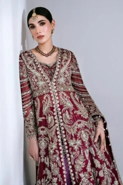 Deep Red Kalidaar Lehenga Style Pakistani Bridal Dress 12 Deep Red Kalidaar Lehenga Style Pakistani Bridal Dress -LuxPak Bridal Studio Store ClassicDeepRedKalidaarLehengaStylePakistaniBridalDress