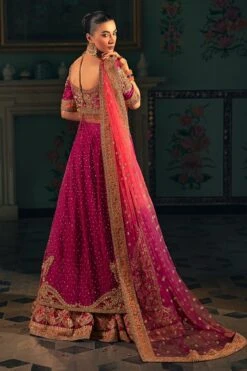 Pakistani Bridal Dress In Purple Lehenga Shirt Style 14 Pakistani Bridal Dress In Purple Lehenga Shirt Style -LuxPak Bridal Studio Store ClassicPakistaniBridalDressinPurpleLehengaShirtStyle