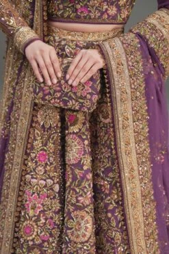 Pakistani Wedding Dress In Purple Lehenga Choli Style 15 Pakistani Wedding Dress In Purple Lehenga Choli Style -LuxPak Bridal Studio Store ClassicPakistaniWeddingDressinPurpleLehengaCholiStyle