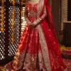 Classic Red Heavily Embroidered Pakistani Wedding Dress Pishwas Lehenga 1 Classic Red Heavily Embroidered Pakistani Wedding Dress Pishwas Lehenga -LuxPak Bridal Studio Store ClassicRedHeavilyEmbroideredPakistaniWeddingDressPishwasLehenga