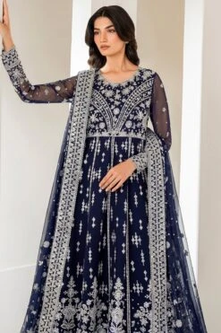 Deep Blue Embroidered Pakistani Wedding Dress With Pishwas Gharara 10 Deep Blue Embroidered Pakistani Wedding Dress With Pishwas Gharara -LuxPak Bridal Studio Store DeepBlueEmbroideredPakistaniWeddingDresswithPishwas
