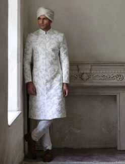 Designer Men Simple Sherwani Wedding Groom Dress #GN89