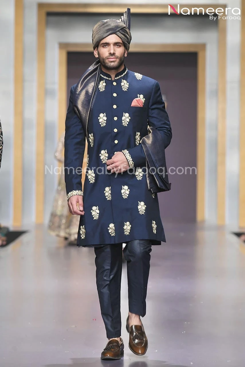 Designer Men's Sherwani With Embroidery Online #GR44 3 Designer Men's Sherwani With Embroidery Online #GR44