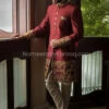 Designer Pakistani Sherwani For Men's Online 2021 #GR51 2 Designer Pakistani Sherwani For Men's Online 2021 #GR51 -LuxPak Bridal Studio Store DesignerPakistaniSherwaniforMen sinMaroonColor 2