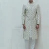 Designer White Color Sherwani For Wedding Wear #GN107 2 Designer White Color Sherwani For Wedding Wear #GN107 -LuxPak Bridal Studio Store DesignerWhiteColorSherwaniforWeddingWear