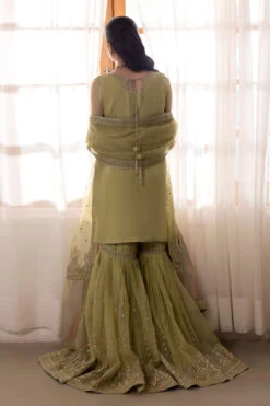 Dusty Lime Heavily Embellished Kurta Sharara Style Pakistani Wedding Dress 11 Dusty Lime Heavily Embellished Kurta Sharara Style Pakistani Wedding Dress -LuxPak Bridal Studio Store DustyLimeHeavilyEmbellishedKurtaPakistaniWeddingDress