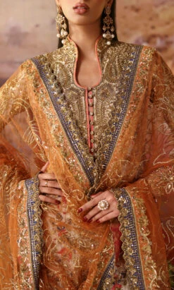 Off White Kameez Trouser Style Pakistani Wedding Dress -LuxPak Bridal Studio Store ElegantOffWhiteKameezTrouserStylePakistaniWeddingDress