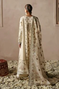 Elegant Off White Embroidered Pakistani Wedding Dress Kameez Sharara -LuxPak Bridal Studio Store ElegantOffWhitePakistaniWeddingDressKameezSharara
