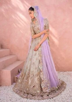 Pakistani Bridal Dress In Classic Lehenga Gown Style 11 Pakistani Bridal Dress In Classic Lehenga Gown Style -LuxPak Bridal Studio Store ElegantPakistaniBridalDressinClassicLehengaGownStyle