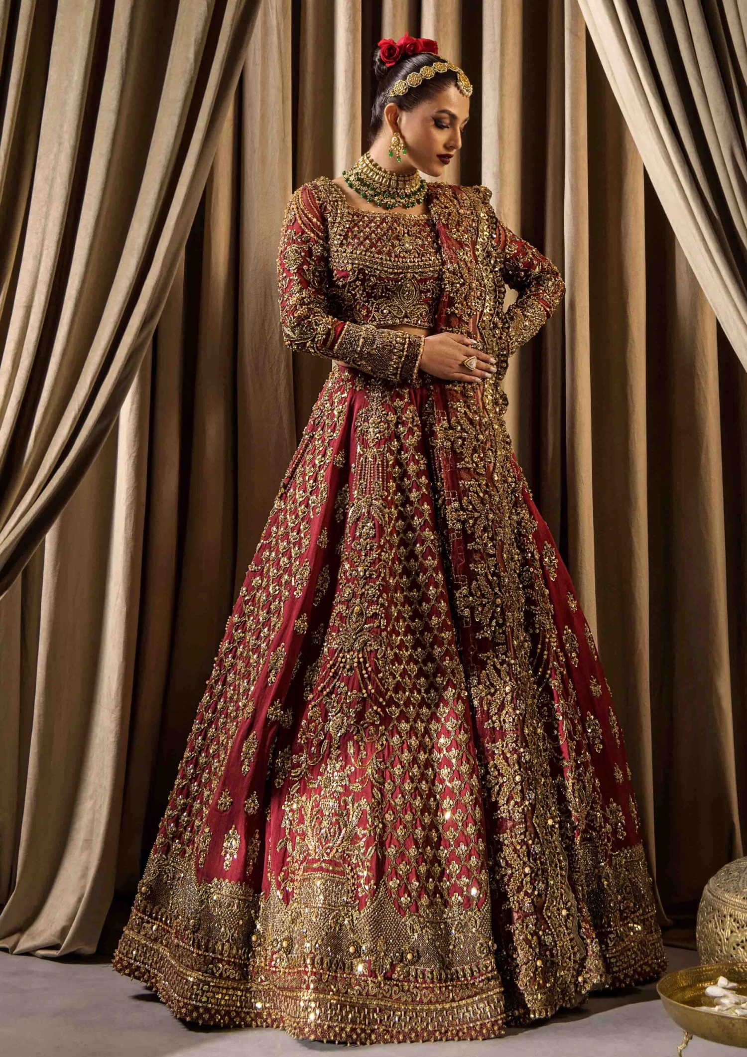 Pakistani Bridal Outfit In Wedding Lehenga Choli Style 7 Pakistani Bridal Outfit In Wedding Lehenga Choli Style - Image 5
