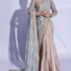 Royal Bridal Wedding Dress In Embroidered Saree Style