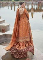 Orange Lehenga Designs Dress For Pakistani Bridal Wear 6 Orange Lehenga Designs Dress For Pakistani Bridal Wear - Image 4
