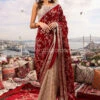 Embellished Bridal Red Saree Dress Pakistani #BS672 1 Embellished Bridal Red Saree Dress Pakistani #BS672 -LuxPak Bridal Studio Store EmbellishedBridalRedSareeDressPakistani