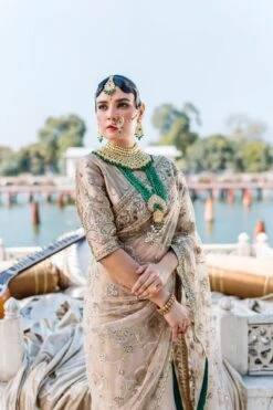 Premium Embellished Bridal Saree Dress For Wedding -LuxPak Bridal Studio Store EmbellishedBridalSareeDressforWedding