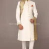 Embellished White Sherwani For Groom Online 2021 #GR55 -LuxPak Bridal Studio Store EmbellishedWhiteSherwaniforGroomOnline