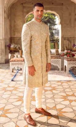 Embroidered Pakistani Groom Sherwani Dress For Wedding 8 Embroidered Pakistani Groom Sherwani Dress For Wedding -LuxPak Bridal Studio Store EmbroideredPakistaniGroomSherwaniDressforWeddingOnline