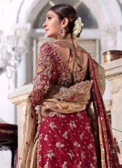 Embroiderd Red Bridal Lehenga Pakistani Bridal Dress 7 Embroiderd Red Bridal Lehenga Pakistani Bridal Dress -LuxPak Bridal Studio Store Embroidered Red Bridal Lehenga Pakistani Bridal Dress