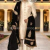 Embroidered Pakistani Sherwani In Off White Color #GR31 1 Embroidered Pakistani Sherwani In Off White Color #GR31 -LuxPak Bridal Studio Store EmbroideryPakistaniSherwaniinOffWhite2021 1