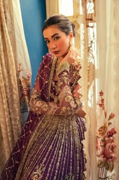 Flared Long Pishwas And Lehenga Pakistani Bridal Dress 11 Flared Long Pishwas And Lehenga Pakistani Bridal Dress -LuxPak Bridal Studio Store FlaredLongPishwasandLehengaPakistaniBridalDressOnline