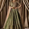 Green Lehenga Choli And Dupatta Pakistani Bridal Dress