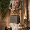 Grey Embroidered Waistcoat Sherwani For Wedding #GN110 -LuxPak Bridal Studio Store GreyEmbroideredWaistcoatSherwaniforWedding
