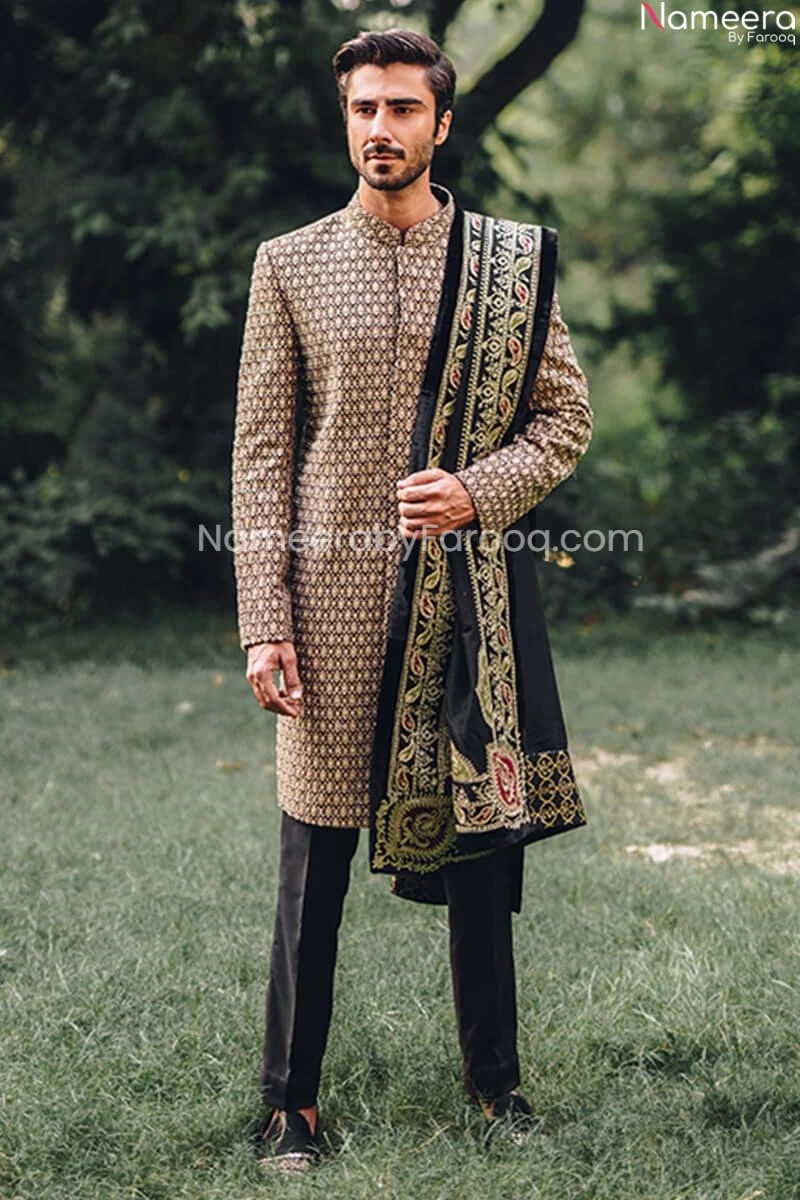 Designer Mens Sherwani Indian Outfit For Wedding #GN55 3 Designer Mens Sherwani Indian Outfit For Wedding #GN55