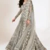 Grey Pakistani Bridal Dress In Gown And Lehenga Style 2 Grey Pakistani Bridal Dress In Gown And Lehenga Style -LuxPak Bridal Studio Store LatestGreyPakistaniBridalDressinGownandLehengaStyle