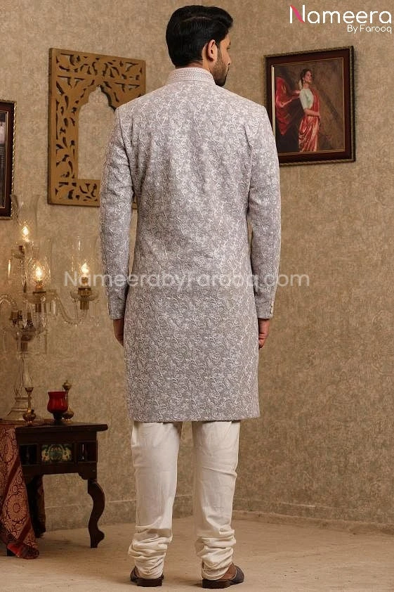Latest Men's Wedding Sherwani For Groom Online #GR106 7 Latest Men's Wedding Sherwani For Groom Online #GR106 - Image 5
