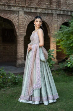 Pakistani Bridal Dress In Gown Dupatta Lehenga Style -LuxPak Bridal Studio Store LatestPakistaniBridalDressinGownDupattaLehengaStyle