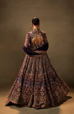 Pakistani Bridal Dress In Purple Gown And Lehenga Style -LuxPak Bridal Studio Store LatestPakistaniBridalDressinPurpleGownandLehengaStyle