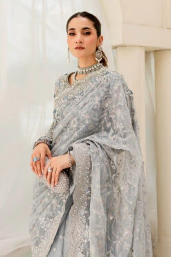 Pakistani Bridal Dress In Royal Saree Style For Wedding 12 Pakistani Bridal Dress In Royal Saree Style For Wedding -LuxPak Bridal Studio Store LatestPakistaniBridalDressinRoyalSareeStyleforWedding