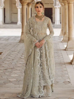 Pakistani Bridal Dress In Wedding Lehenga Frock Style