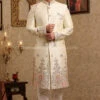 Latest Pakistani Cream Sherwani For Groom Online #GR96