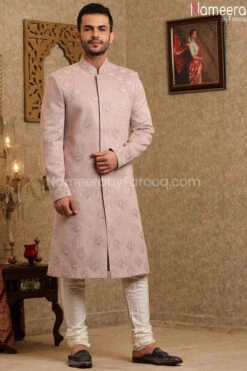 Latest Pakistani Designer Groom Sherwani 2021 #GR79 -LuxPak Bridal Studio Store LatestPakistaniDesignerGroomSherwani2021 1