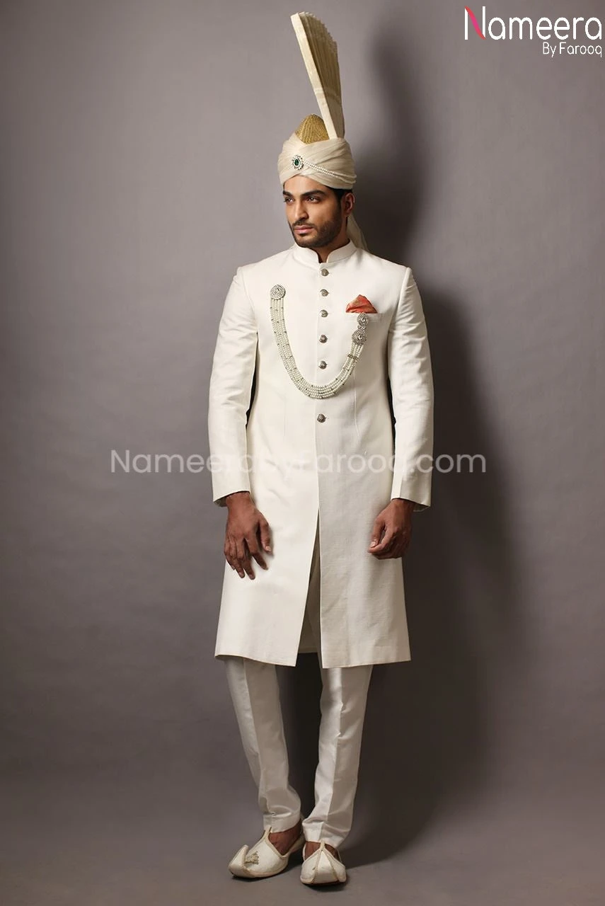 Latest Pakistani Groom Sherwani For Wedding Online #GR56 3 Latest Pakistani Groom Sherwani For Wedding Online #GR56