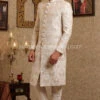 Latest Pakistani Off White Sherwani For Wedding #GR100 2 Latest Pakistani Off White Sherwani For Wedding #GR100 -LuxPak Bridal Studio Store LatestPakistaniOffWhiteSherwaniforWedding 3