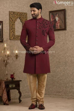Latest Pakistani Sherwani Style For Groom Online #GR105 -LuxPak Bridal Studio Store LatestPakistaniSherwaniStyleforGroomOnline 1