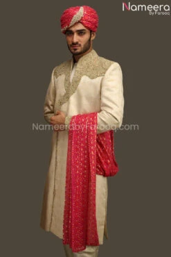 Latest Pakistani Sherwani With Embroidery Online #GR39